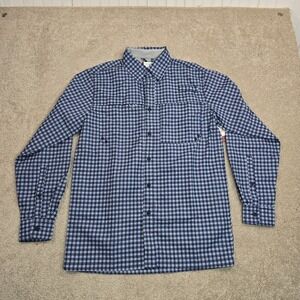 Red Hook Fishing Shirt Men's Small Upf 40 Woven Plaid Long Sleeve Vented New $50